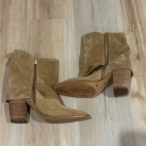 Vince Camuto Tan Suede Heeled Boots